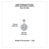 925 Sterling Silver Elegant Moissanite Halo Earrings Radiating Sophistication