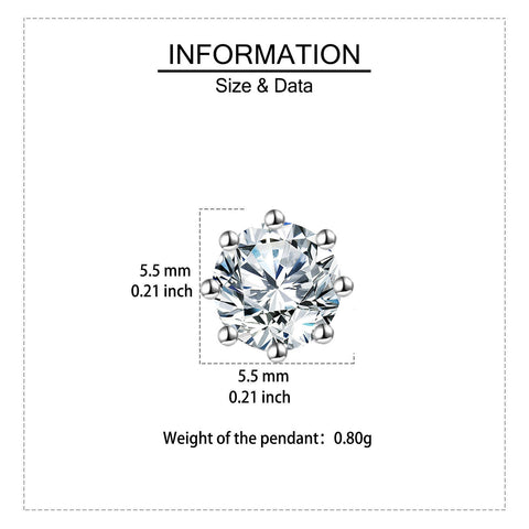 925 Sterling Silver Elegant Silver Moissanite Stud Earrings On White Marble Display