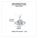 925 Sterling Silver Elegant Star Charm Moissanite Earrings In Silver Setting