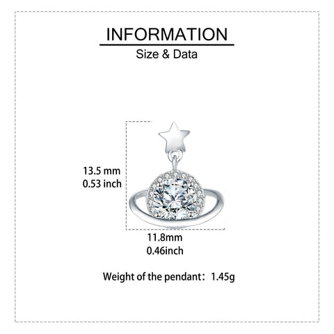 925 Sterling Silver Elegant Star Charm Moissanite Earrings In Silver Setting