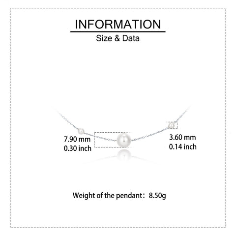 925 Sterling Silver Asymmetric Pearl Necklace In Sterling Silver: Modern Elegance Redefined