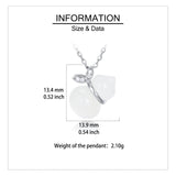 925 Sterling Silver Elegant Pearl-like Flower Pendant Necklace With Zircon Accents