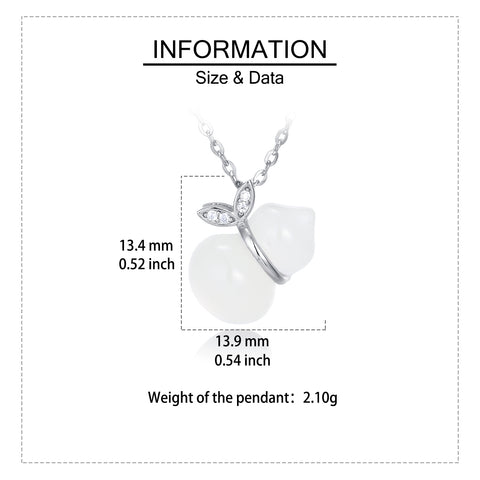 925 Sterling Silver Elegant Pearl-like Flower Pendant Necklace With Zircon Accents