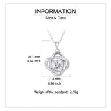925 Sterling Silver Elegant Silver Interlocking Circles Zircon Pendant Necklace – Timeless Luxury Jewelry