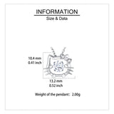 925 Sterling Silver Elegant Zircon Cat Pendant Necklace