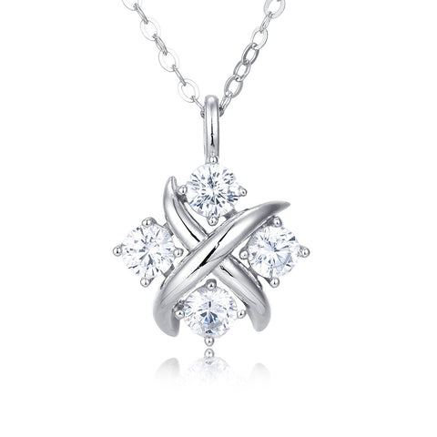 925 Sterling Silver Elegant Zircon Cross Pendant Necklace In Sterling Silver – Timeless Luxury Jewelry