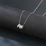 925 Sterling Silver Elegant Pearl And Baguette Zircon Necklace With Symmetrical Design