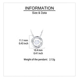 925 Sterling Silver Elegant Zircon Solitaire Pendant Necklace In Sterling Silver