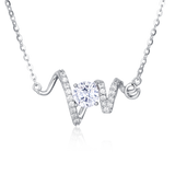 925 Sterling Silver Elegant Moissanite Necklace With Love Pendant: Timeless Elegance In Every Sparkle