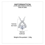 925 Sterling Silver Elegant Moissanite Pendant Necklace In Plated with White Gold – Timeless Luxury Jewelry