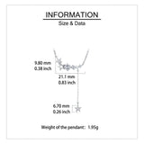 925 Sterling Silver Stunning Star Moissanite Necklace: Elegant Celestial Charm Meets Timeless Luxury