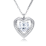 925 Sterling Silver Elegant Heart-shaped Moissanite Pendant Necklace With Silver Chain: Timeless Beauty For Any Occasion