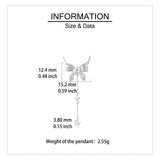 925 Sterling Silver Elegant Moissanite Floral Necklace With Dangling Charm