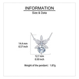 925 Sterling Silver Elegant Silver Flower Necklace With Moissanite Accent: Timeless Beauty For Any Occasion