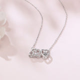 925 Sterling Silver Exquisite 520 Heart Moissanite Pendant Necklace In Sterling Silver
