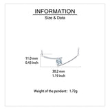 925 Sterling Silver Elegant Moissanite Necklace With Delicate Chain And Sparkling Accent