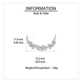 925 Sterling Silver Elegant Zircon Wave Necklace With Cascading Emerald-cut Stones On Delicate Silver Chain