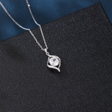 925 Sterling Silver Elegant Zircon Pendant Necklace: Timeless Silver Jewelry With Sparkling Accents