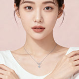 925 Sterling Silver Eternal Wings Moissanite Necklace