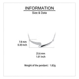 925 Sterling Silver Elegant Silver Zircon Smile Necklace