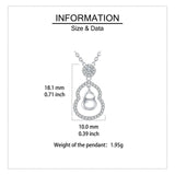 925 Sterling Silver Zircon-encrusted Gourd Pendant Necklace: Fusion Of Elegance And Cultural Symbolism