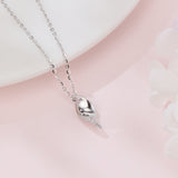 925 Sterling Silver Elegant Teardrop Zircon Necklace With Modern Wavy Design And Sparkling Accents