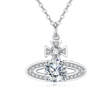 925 Sterling Silver Elegant Zircon Pendant Necklace With Matching Rings: Timeless Luxury Jewelry