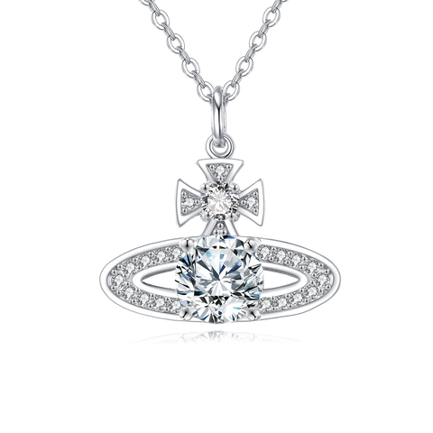 925 Sterling Silver Elegant Zircon Pendant Necklace With Matching Rings: Timeless Luxury Jewelry
