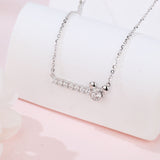 925 Sterling Silver **title:** Elegant Star & Moissanite Pendant Necklace In Sterling Silver