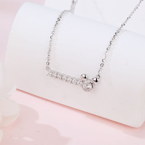 925 Sterling Silver **title:** Elegant Star & Moissanite Pendant Necklace In Sterling Silver