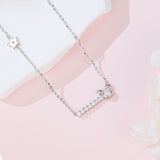 925 Sterling Silver **title:** Elegant Star & Moissanite Pendant Necklace In Sterling Silver