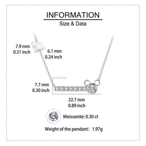 925 Sterling Silver **title:** Elegant Star & Moissanite Pendant Necklace In Sterling Silver