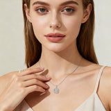 925 Sterling Silver Elegant Moissanite Square Pendant Necklace: Timeless Luxury In Plated with White Gold