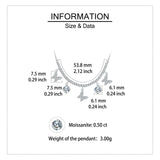 925 Sterling Silver Elegant Moissanite Butterfly Necklace Sparkling With Grace And Luxury
