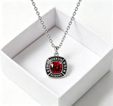 Copper Sterling Silver Custom Birthstone Engraved Graduation Necklace for Class of 2026