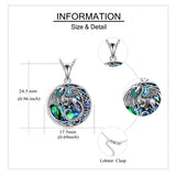 Sterling Silver Abalone Shell Dragon Urn Necklace for Ashes
