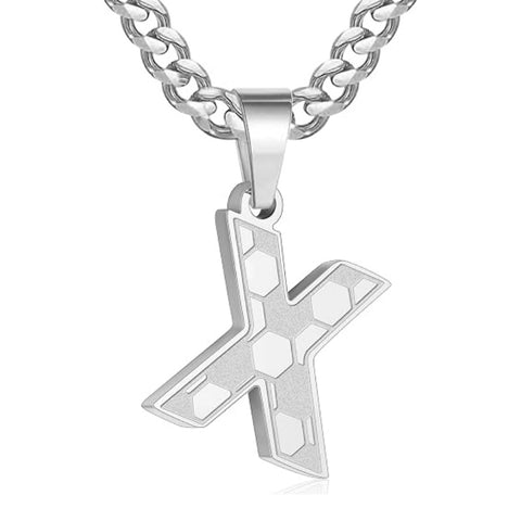 14K Gold Plated Soccer Initial Pendant Necklace for Men