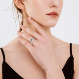 Natural Moss Agate Ring for women 925 Sterling Silver Engagement Wedding Jewelry Gift