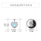 Sterling Silver Personalized Moonstone Heart Photo Locket Necklace