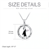 Graduation Necklace in White Gold Plated Sterling Silver 2024 Graduation Gift for Her