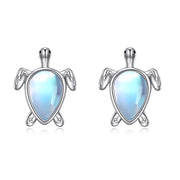 Sterling Silver Ocean Sea Turtle Stud Earrings Jewelry Gifts for Women