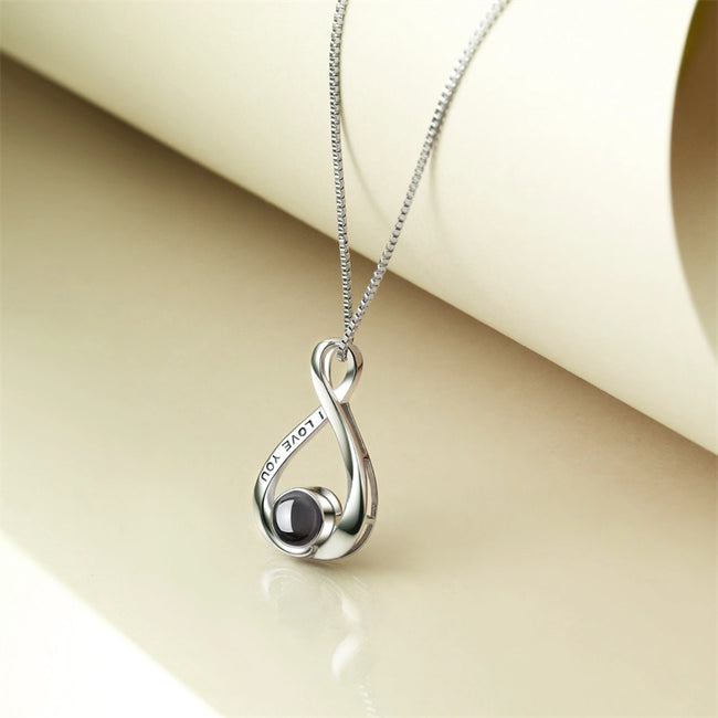 Personalized 925 Silver Infinite Symbo I Love You Charm Pendants Necklaces Jewelry