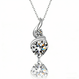 Sterling Silver 1CT Heart Moissanite Pendant Necklace