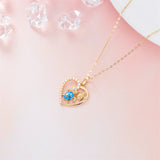 14K Gold Sea Turtle & Mother and Child Pendant Necklaces