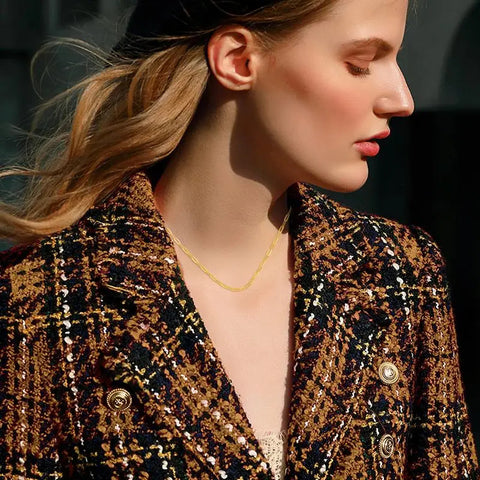 18K Gold Paperclip Chain Necklace