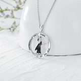 Graduation Necklace in White Gold Plated Sterling Silver 2023 Graduation Gift
