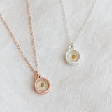 925 Sterling Silver Mustard Seed Necklace Round Mustard Seed Necklace Minimalist Jewelry Gift for Her