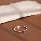 14K Solid Gold Baguette Birthstone Ring