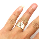 Silver Rabbit Promise Ring for Couples - Rabbit Jewelry, Bunny Ring, Alternative Matching Simple Animal Ring, Easter Bunny,Mother's Day Gift