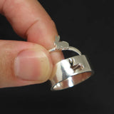 Silver Rabbit Promise Ring for Couples - Rabbit Jewelry, Bunny Ring, Alternative Matching Simple Animal Ring, Easter Bunny,Mother's Day Gift